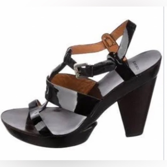 Givenchy black strappy platform sandals women’s size 38 - Picture 1 of 8